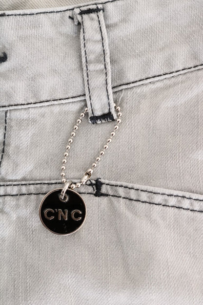 Jeans slim in cotone grigio lavato Costume National