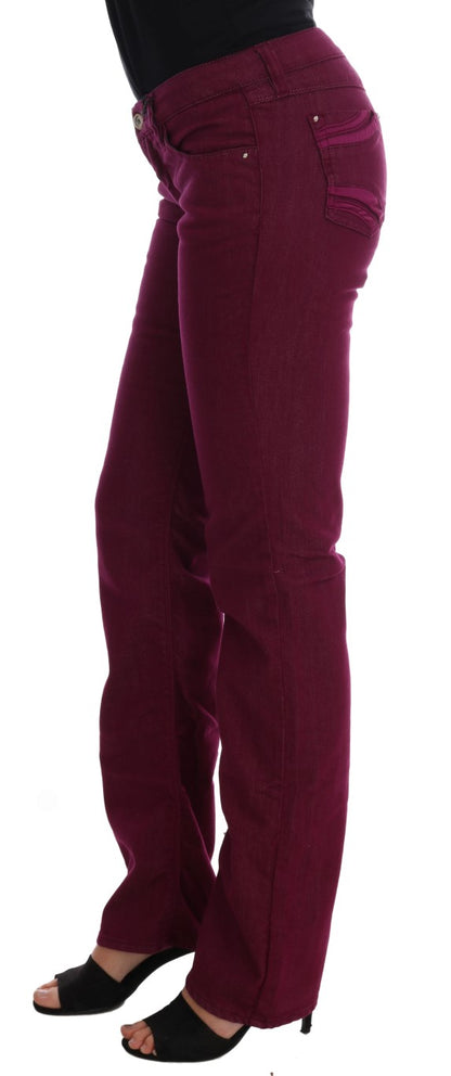 Jeans elasticizzati in cotone lavato rosso Costume National