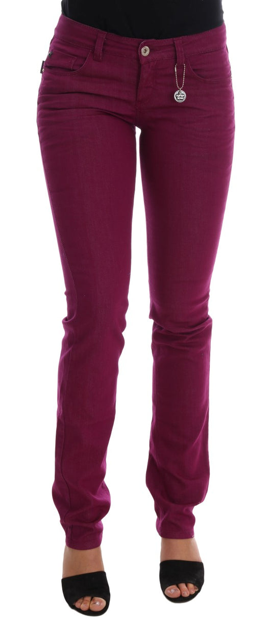 Jeans slim in cotone elasticizzato viola Costume National