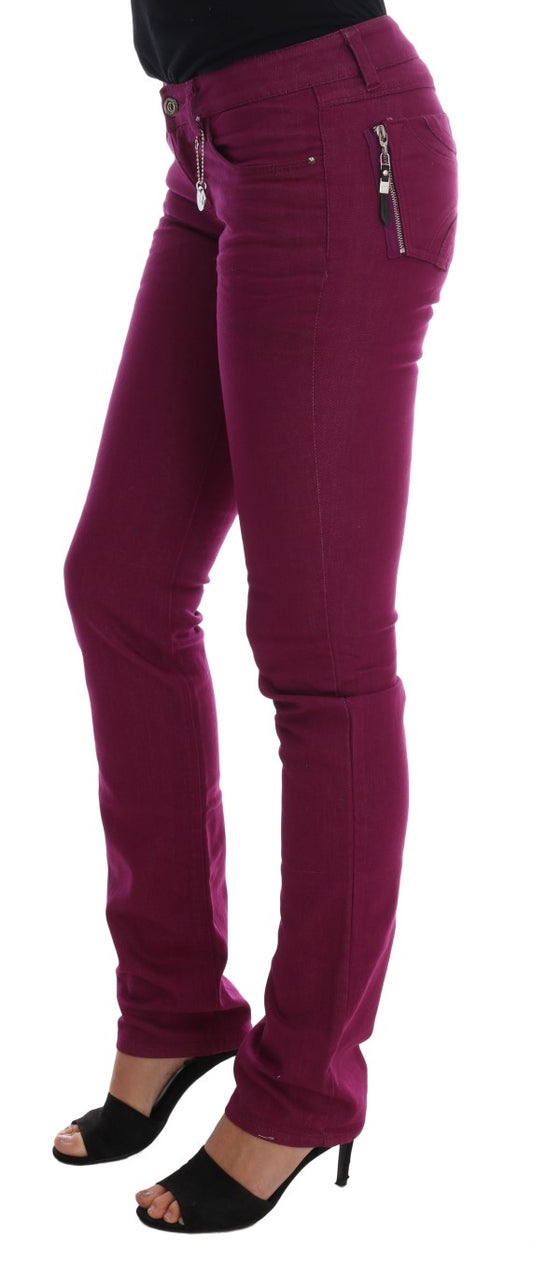 Jeans slim in cotone elasticizzato viola Costume National
