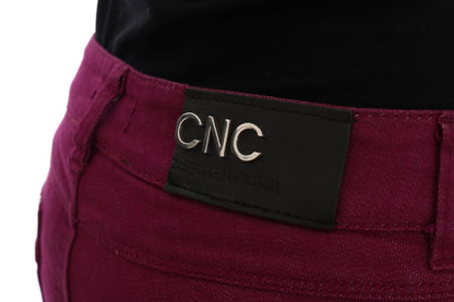 Jeans slim in cotone elasticizzato viola Costume National