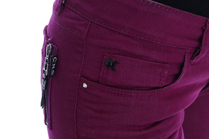 Jeans slim in cotone elasticizzato viola Costume National