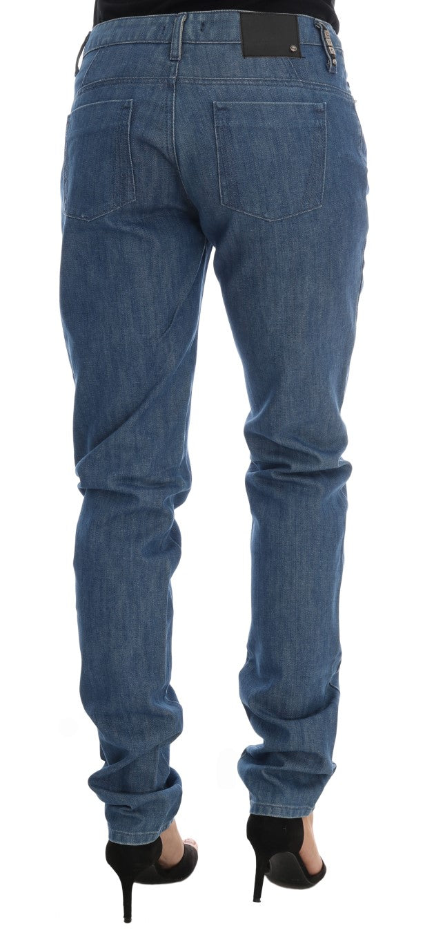 Jeans boyfriend fit in cotone blu lavato di Costume National