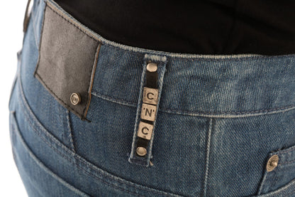 Jeans boyfriend fit in cotone blu lavato di Costume National