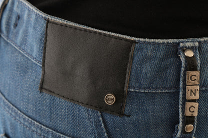 Jeans boyfriend fit in cotone blu lavato di Costume National