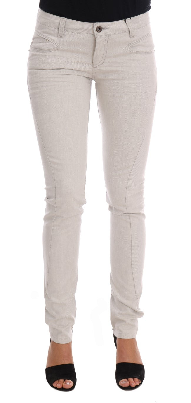 Jeans slim elasticizzati in cotone bianco Costume National