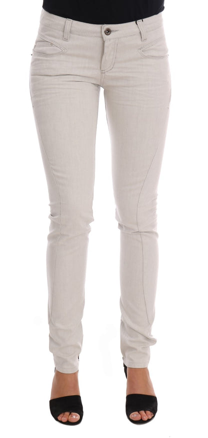 Jeans slim elasticizzati in cotone bianco Costume National
