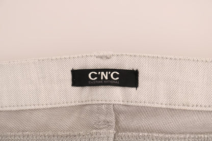 Jeans slim elasticizzati in cotone bianco Costume National