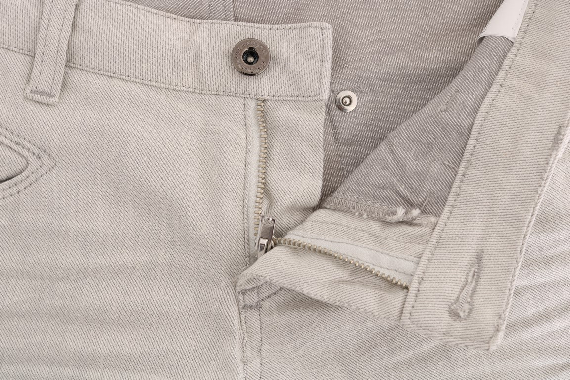 Jeans slim elasticizzati in cotone bianco Costume National