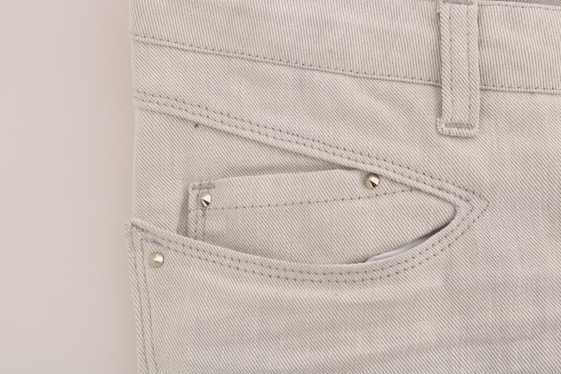 Jeans slim elasticizzati in cotone bianco Costume National