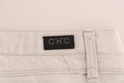Jeans slim elasticizzati in cotone bianco Costume National