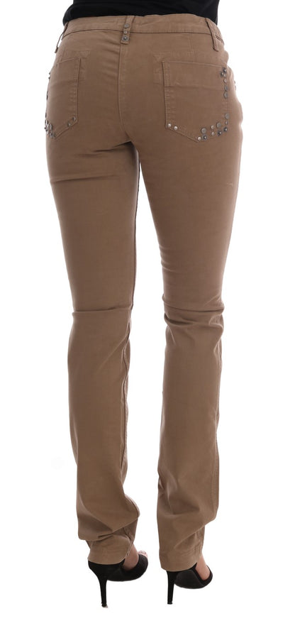 Jeans slim fit elasticizzati in cotone beige Costume National