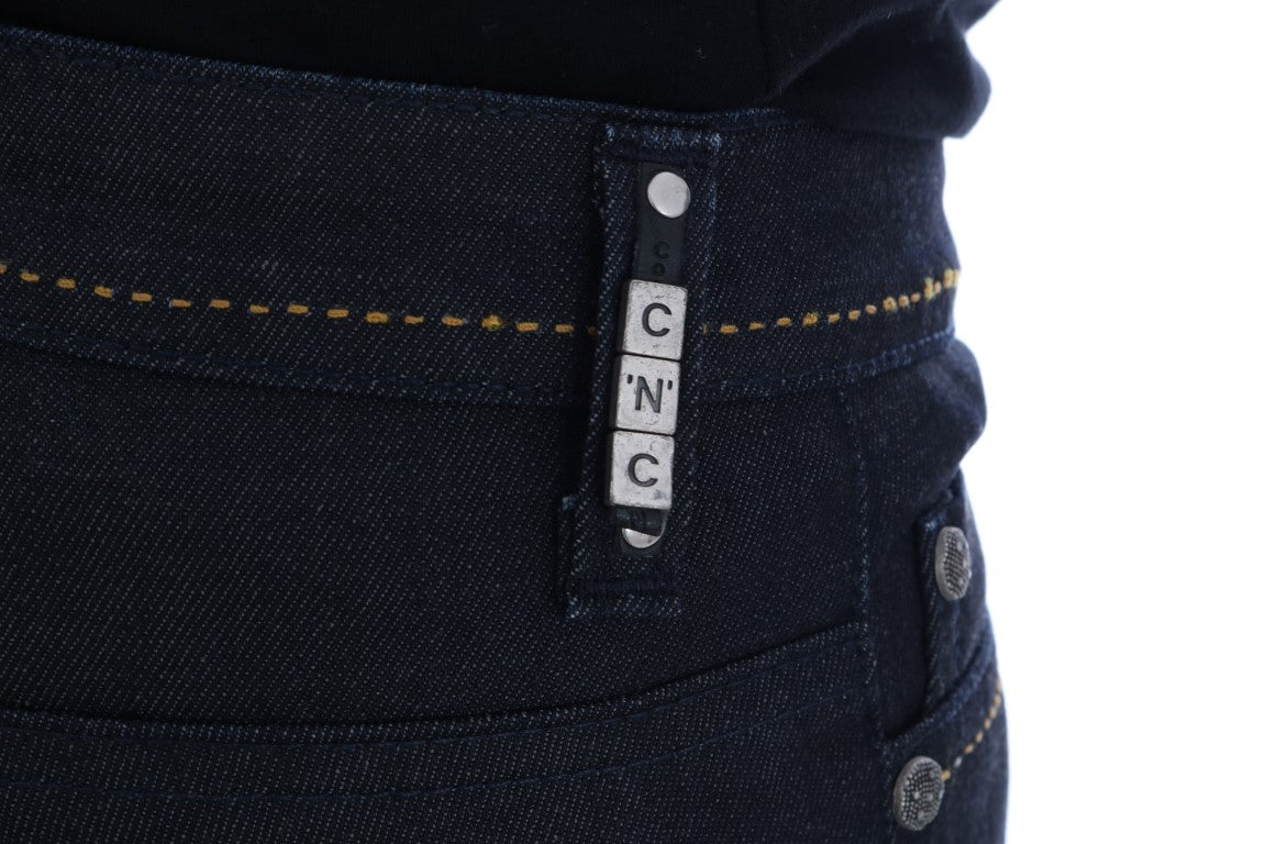 Jeans slim fit elasticizzati in cotone blu Costume National