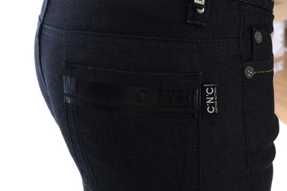 Jeans slim fit elasticizzati in cotone blu Costume National