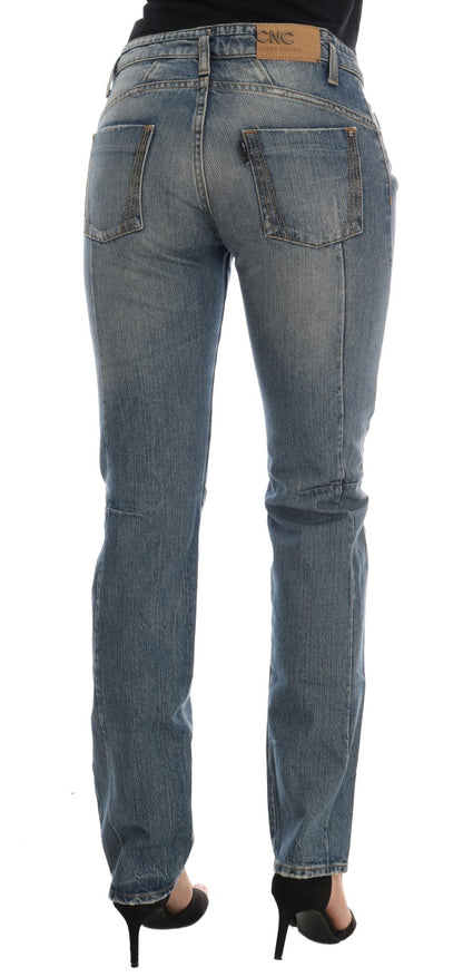Jeans elasticizzati in cotone blu Costume National