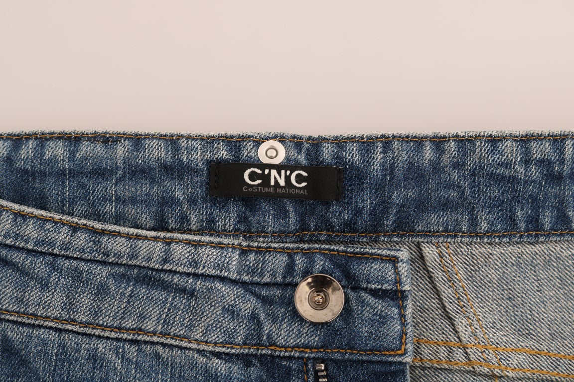 Jeans elasticizzati in cotone blu Costume National