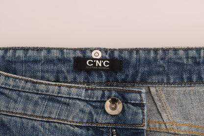 Jeans elasticizzati in cotone blu Costume National