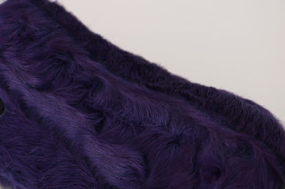 Mocassini in pelle di pecora viola Dolce &amp; Gabbana