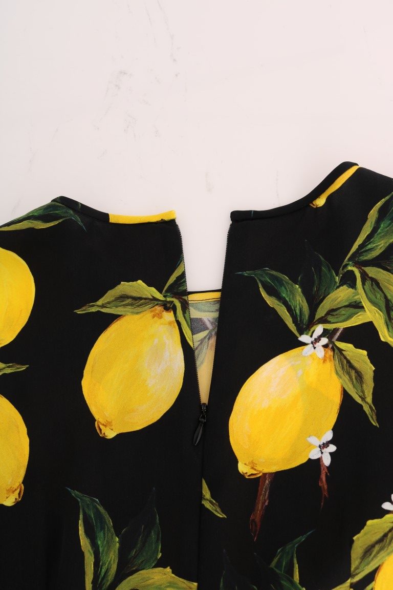 T-shirt elasticizzata in seta multicolore Dolce &amp; Gabbana