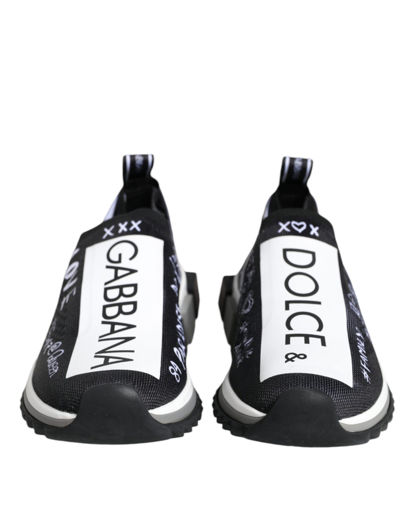 Dolce &amp; Gabbana Scarpe da ginnastica basse nere e bianche Sorrento