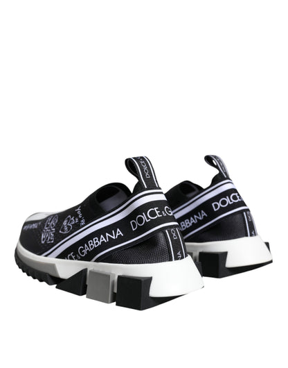 Dolce &amp; Gabbana Scarpe da ginnastica basse nere e bianche Sorrento