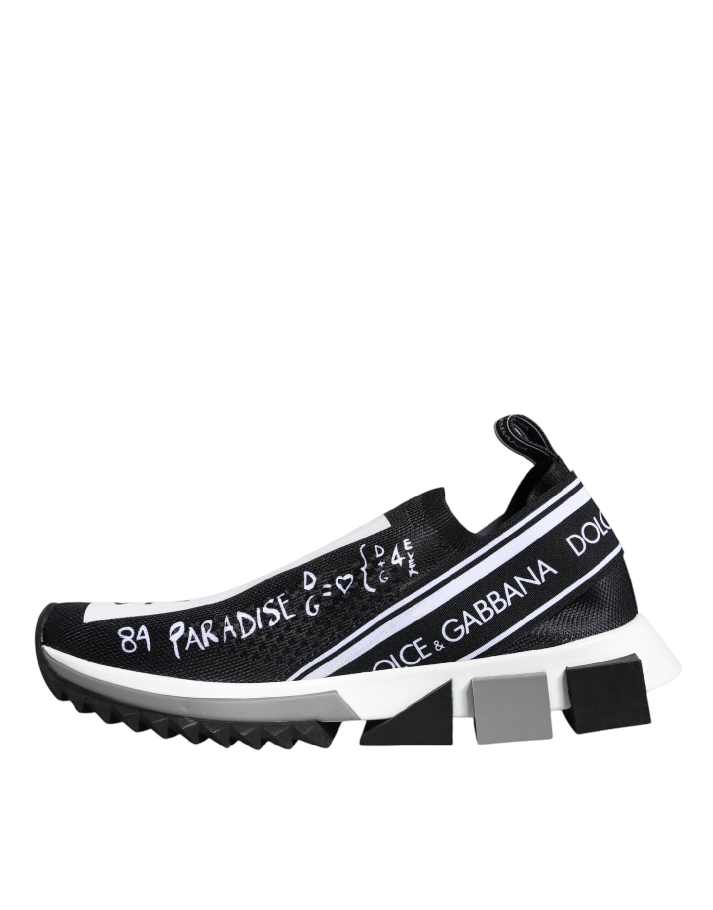 Dolce &amp; Gabbana Scarpe da ginnastica basse nere e bianche Sorrento
