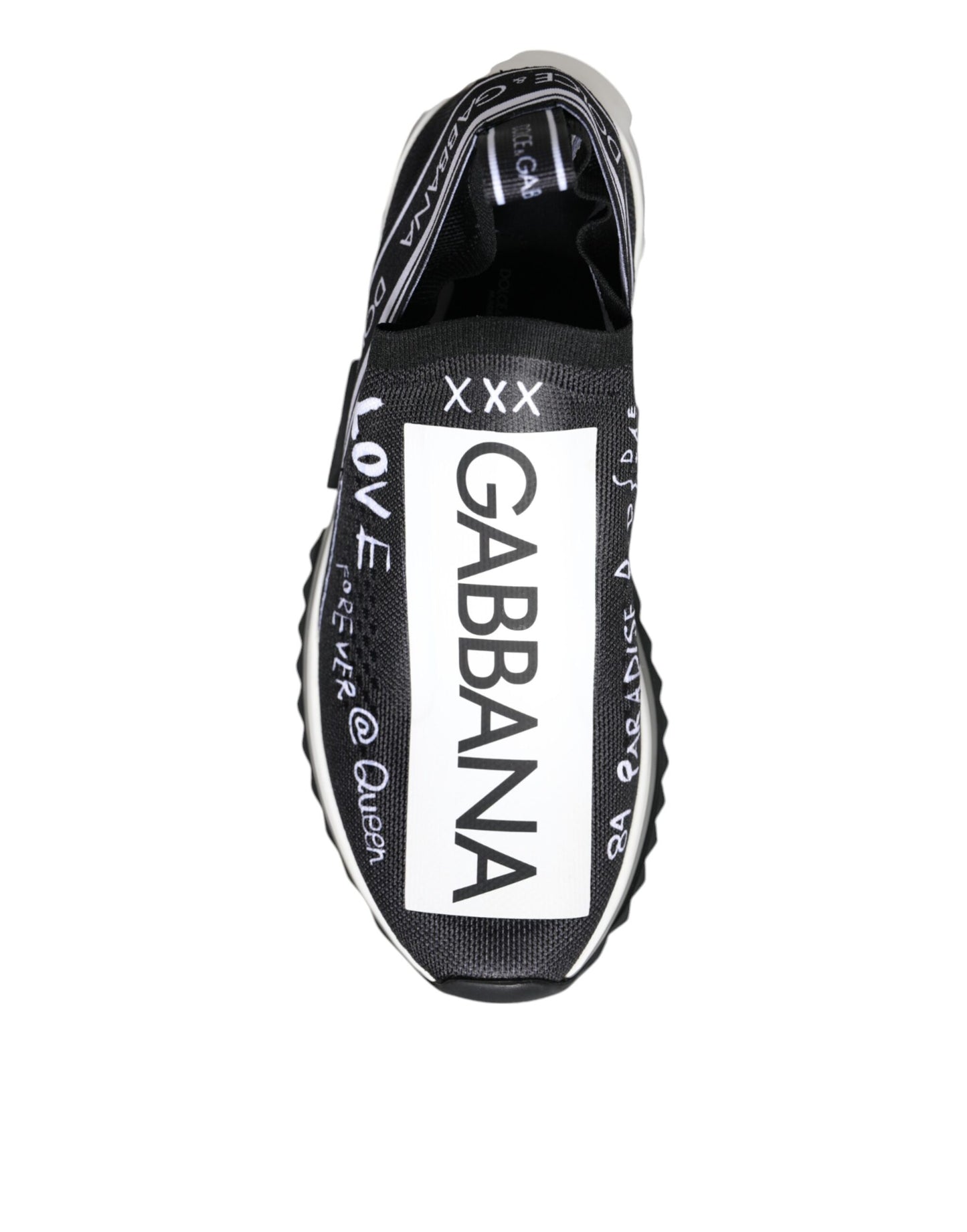 Dolce &amp; Gabbana Scarpe da ginnastica basse nere e bianche Sorrento