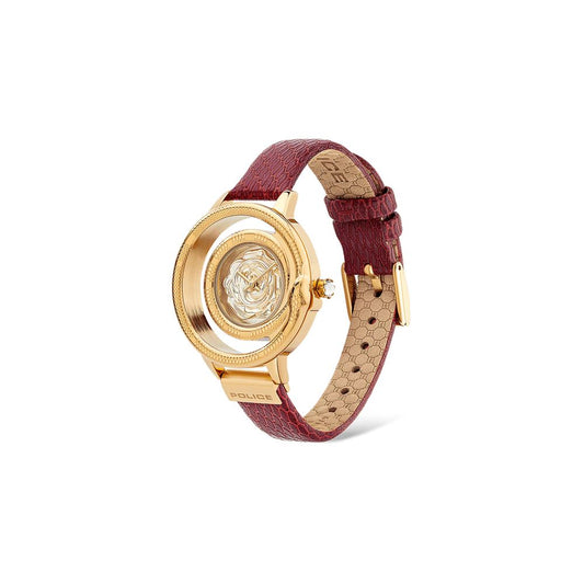Orologio elegante in pelle multicolore della polizia