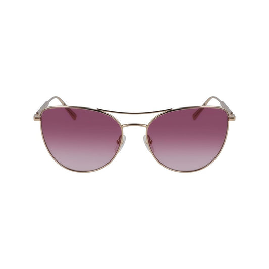 Occhiali da sole Longchamp in metallo oro rosa