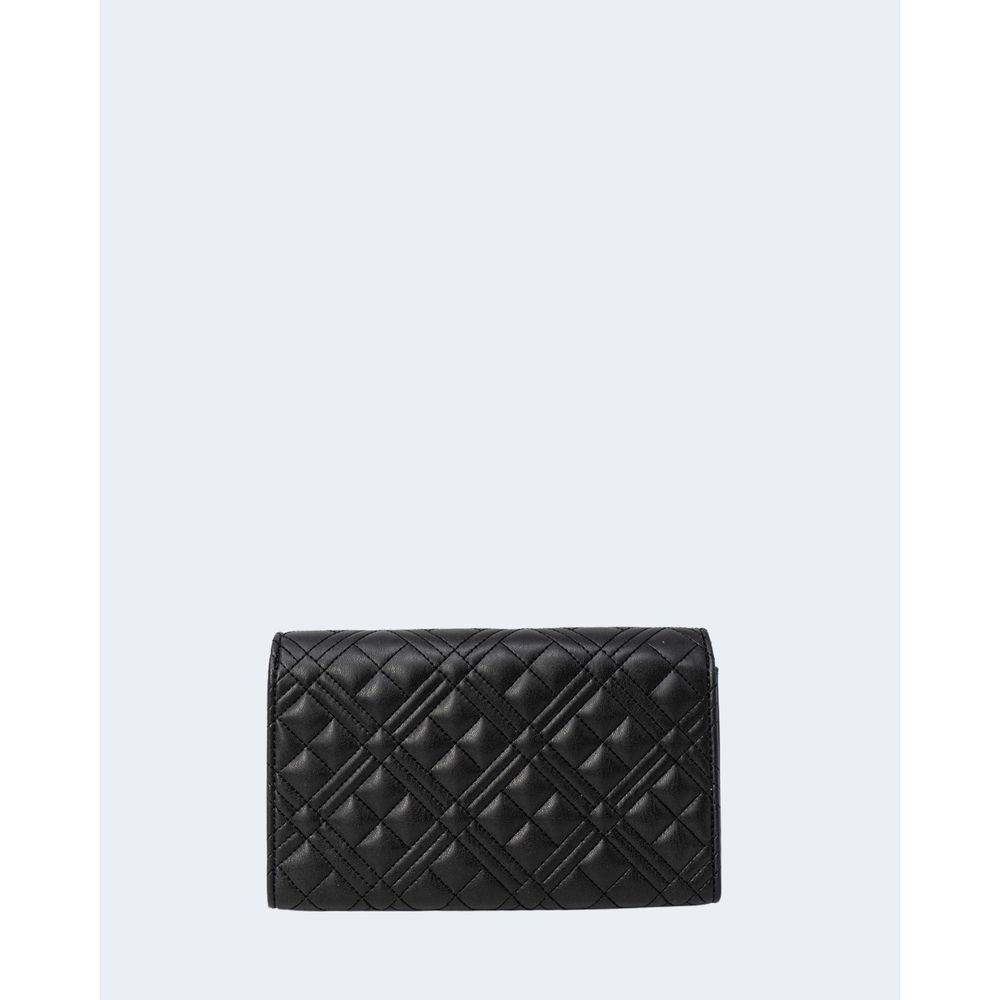Borsa a mano nera in polietilene Love Moschino