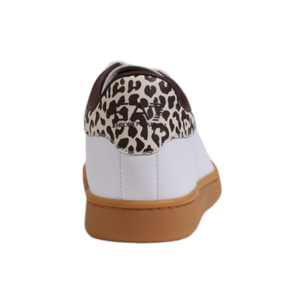 EA7 Emporio Armani Sneakers basse in pelle beige
