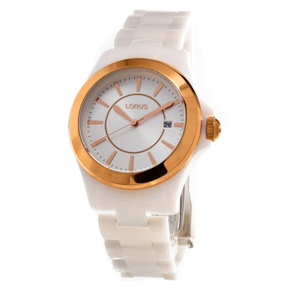 Orologio elegante Lorus in plastica bianca