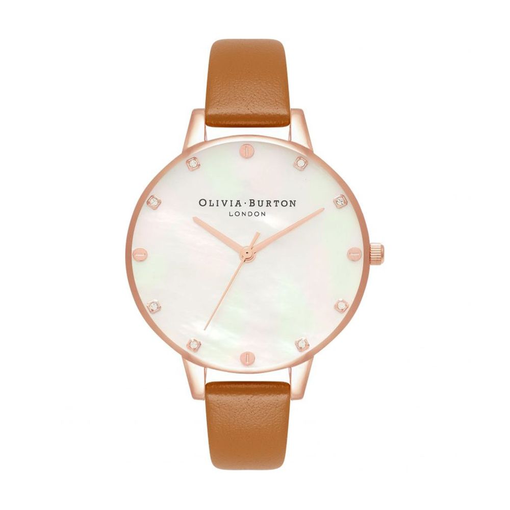 Orologio elegante in similpelle marrone Olivia Burton