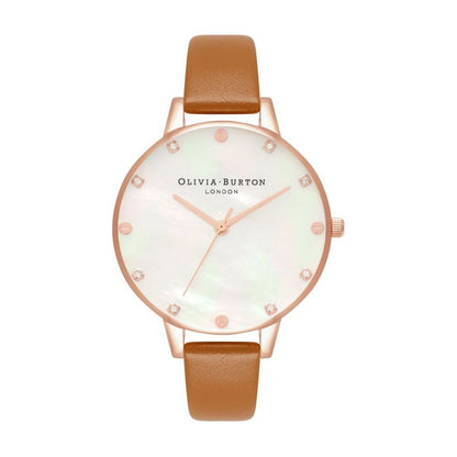 Orologio elegante in similpelle marrone Olivia Burton