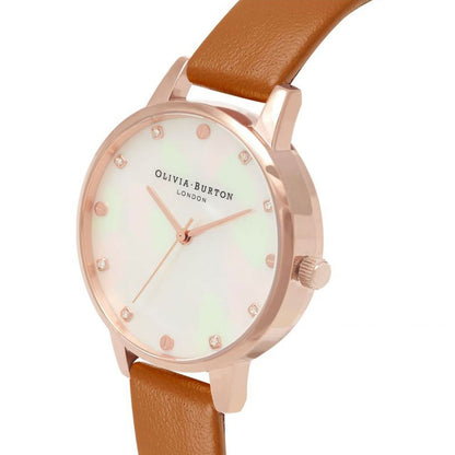 Orologio elegante in similpelle marrone Olivia Burton
