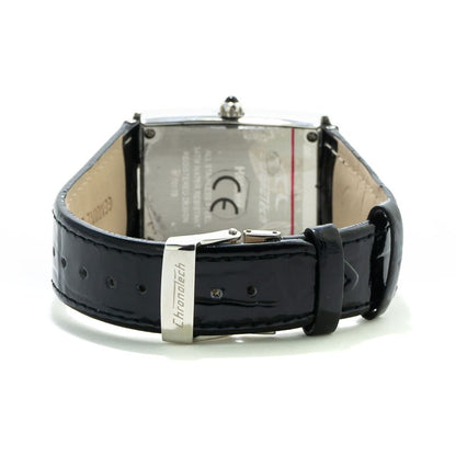 Orologio elegante Chronotech in pelle nera