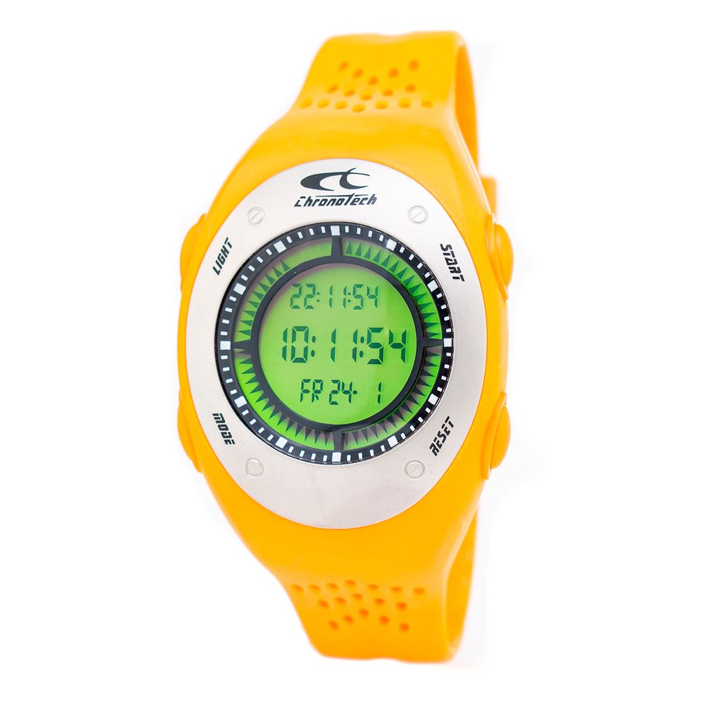 Orologio digitale Chronotech in gomma arancione