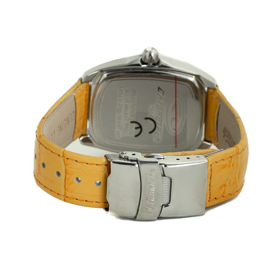 Orologio elegante Chronotech in pelle arancione