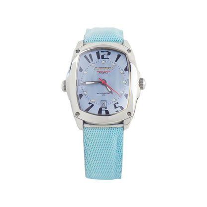 Orologio elegante Chronotech in pelle blu