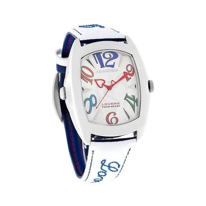 Orologio elegante Chronotech in pelle blu
