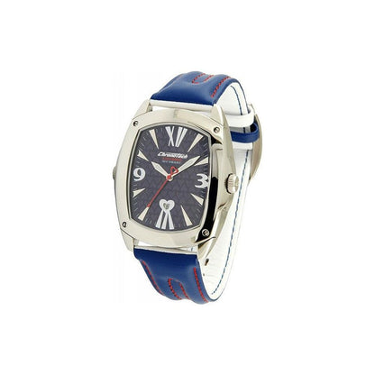 Orologio elegante Chronotech in pelle blu