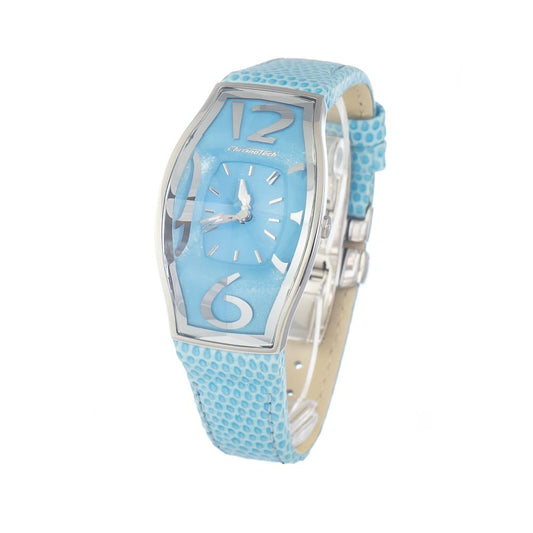 Orologio elegante Chronotech in pelle blu