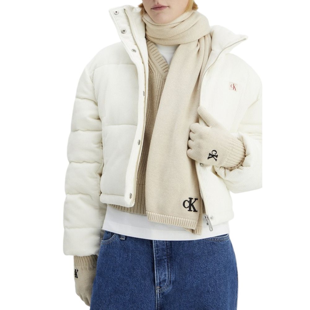 Sciarpa in cotone beige Calvin Klein