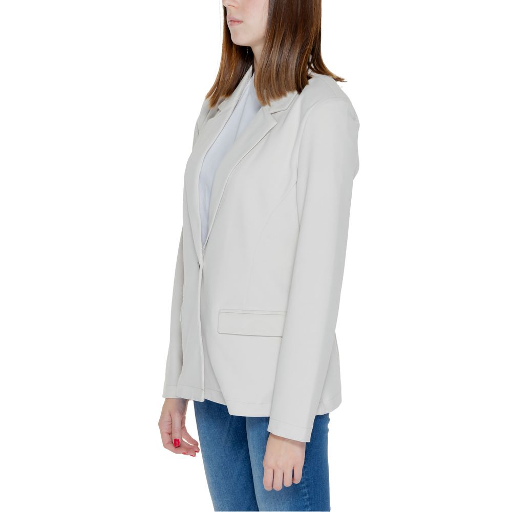 Solo blazer in poliestere beige