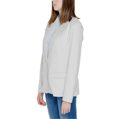 Solo blazer in poliestere beige