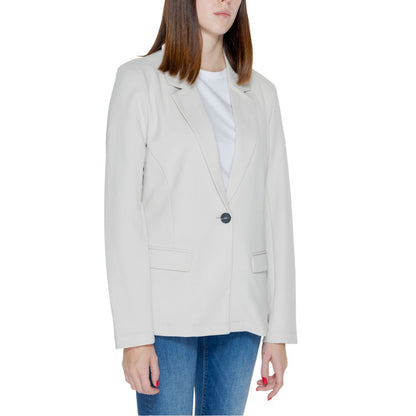 Solo blazer in poliestere beige