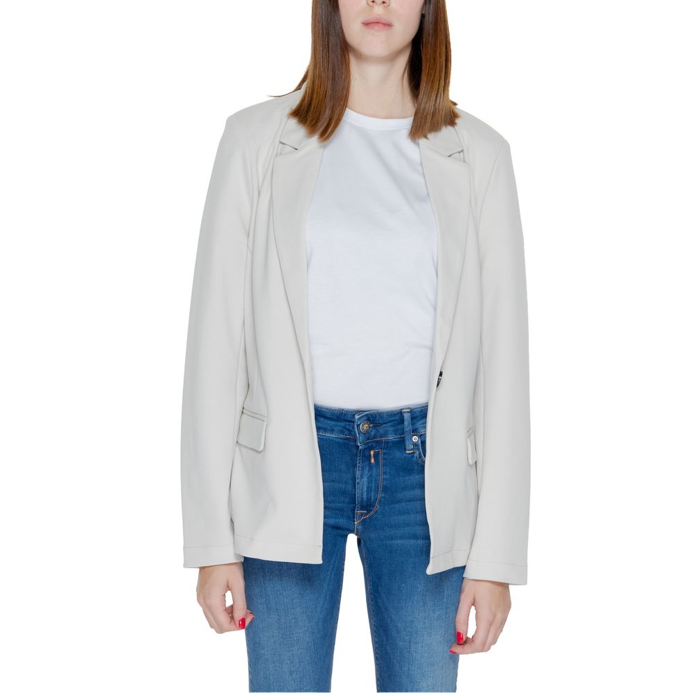 Solo blazer in poliestere beige