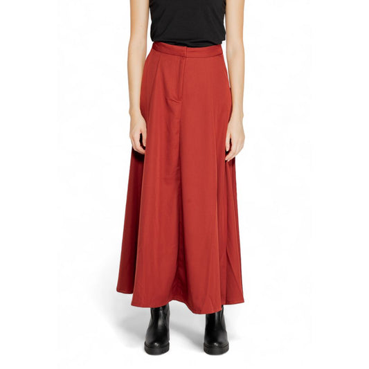 Gonna lunga in poliestere rosso Vero Moda