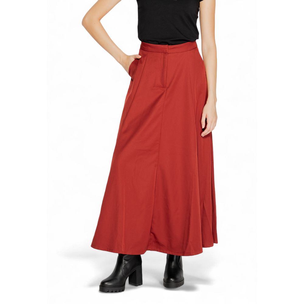 Gonna lunga in poliestere rosso Vero Moda