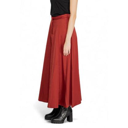 Gonna lunga in poliestere rosso Vero Moda